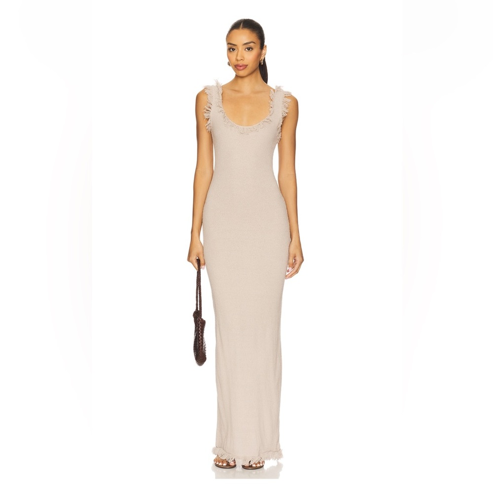 SNDYS Skyler Maxi Dress in Taupe